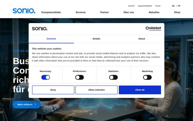 Website von Sonio AG