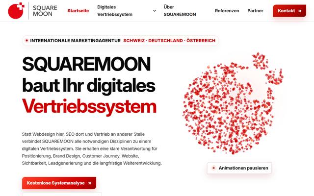 Website von SQUAREMOON GmbH