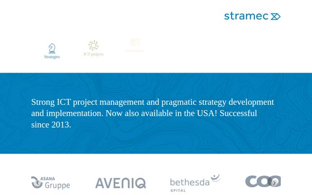 Website von stramec solutions ag