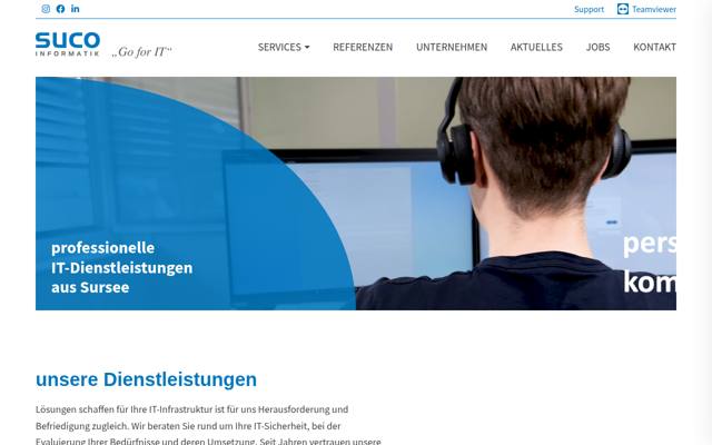 Website von SUCO Informatik AG