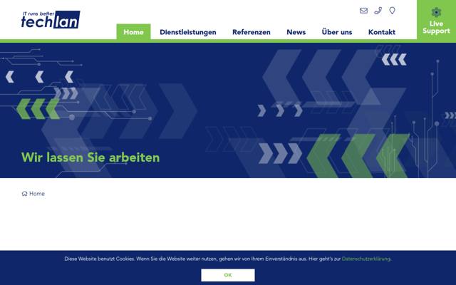 Website von techlan ag