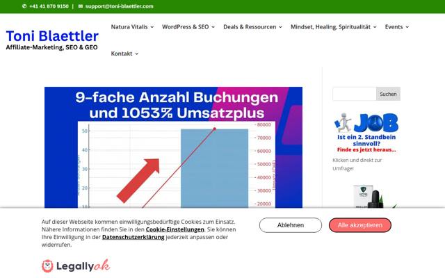 Website von Toni Blaettler