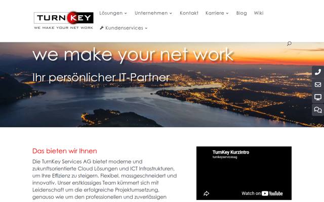 Website von TurnKey Services AG