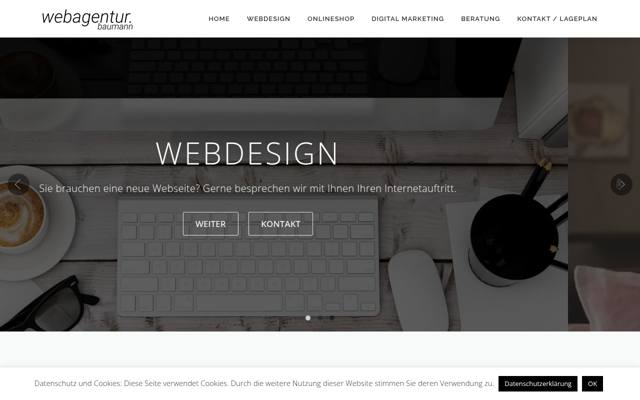 Website von Webagentur Baumann