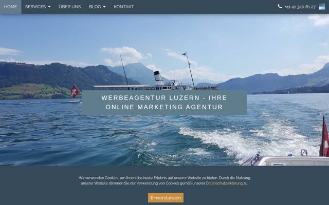 Website von Werbeagentur Luzern