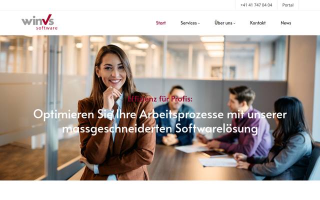 Website von winVS software AG